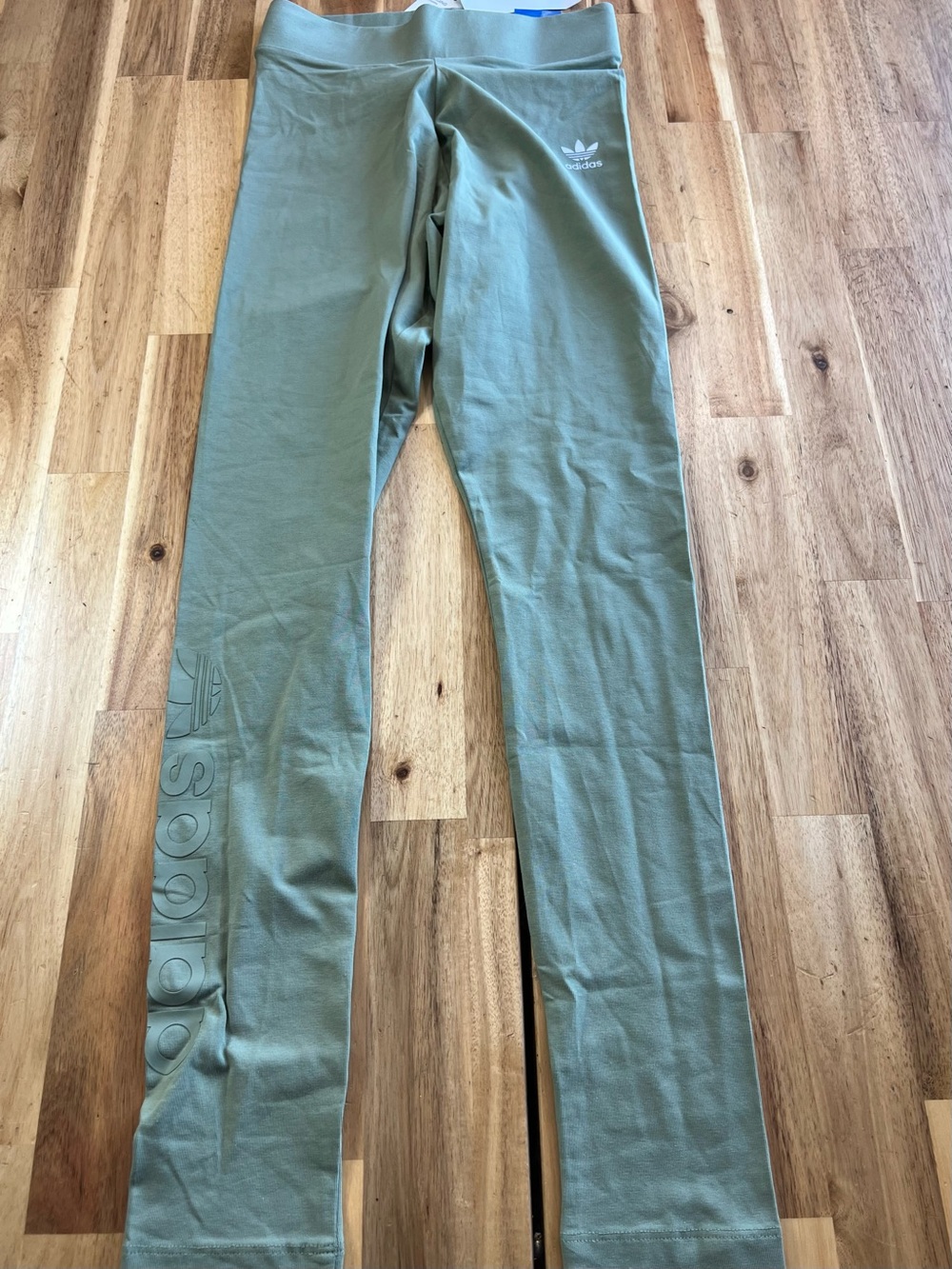 Adidas Originals Trefoil Leggings Womens XS Olive Green High Rise NWT Cotton